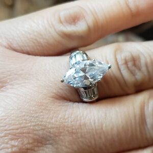 Marquise-cut cz 925 SS Ring
